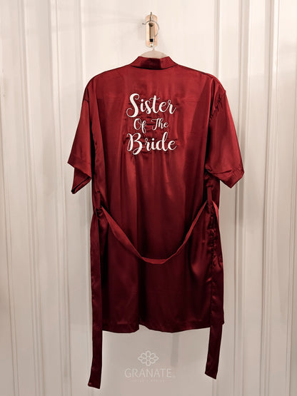 Bata Bordada “Sister of the Bride” - Colores a Elegir
