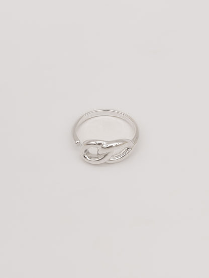 Anillo Dos Eslabones de Plata - Ajustable