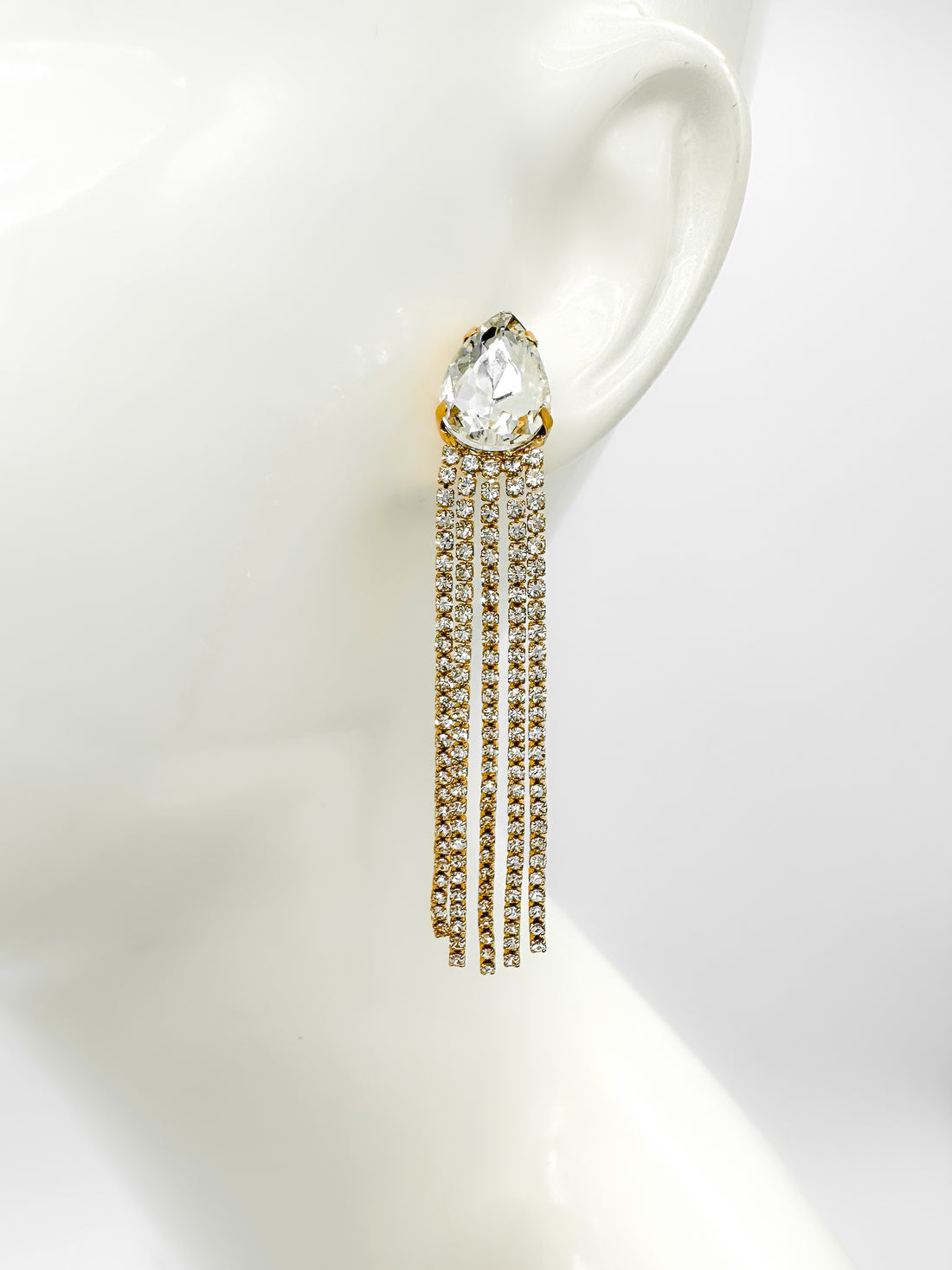 Aretes Gota Tennis - Dorado
