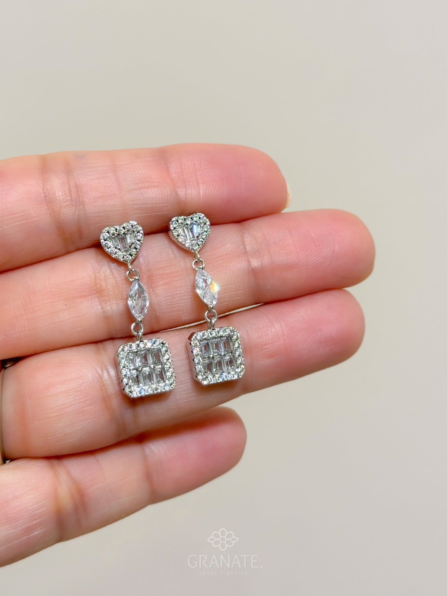 Aretes Cuadro Colgante