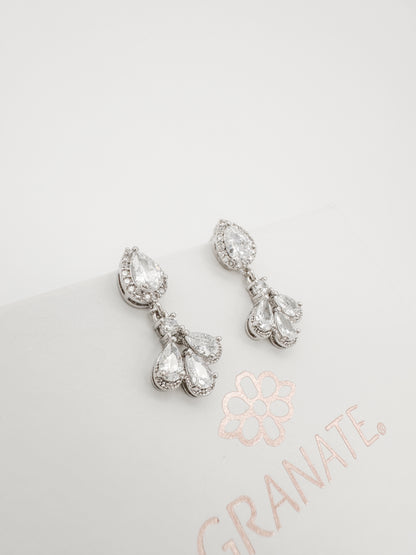 Aretes Tres Gotas Zirconias