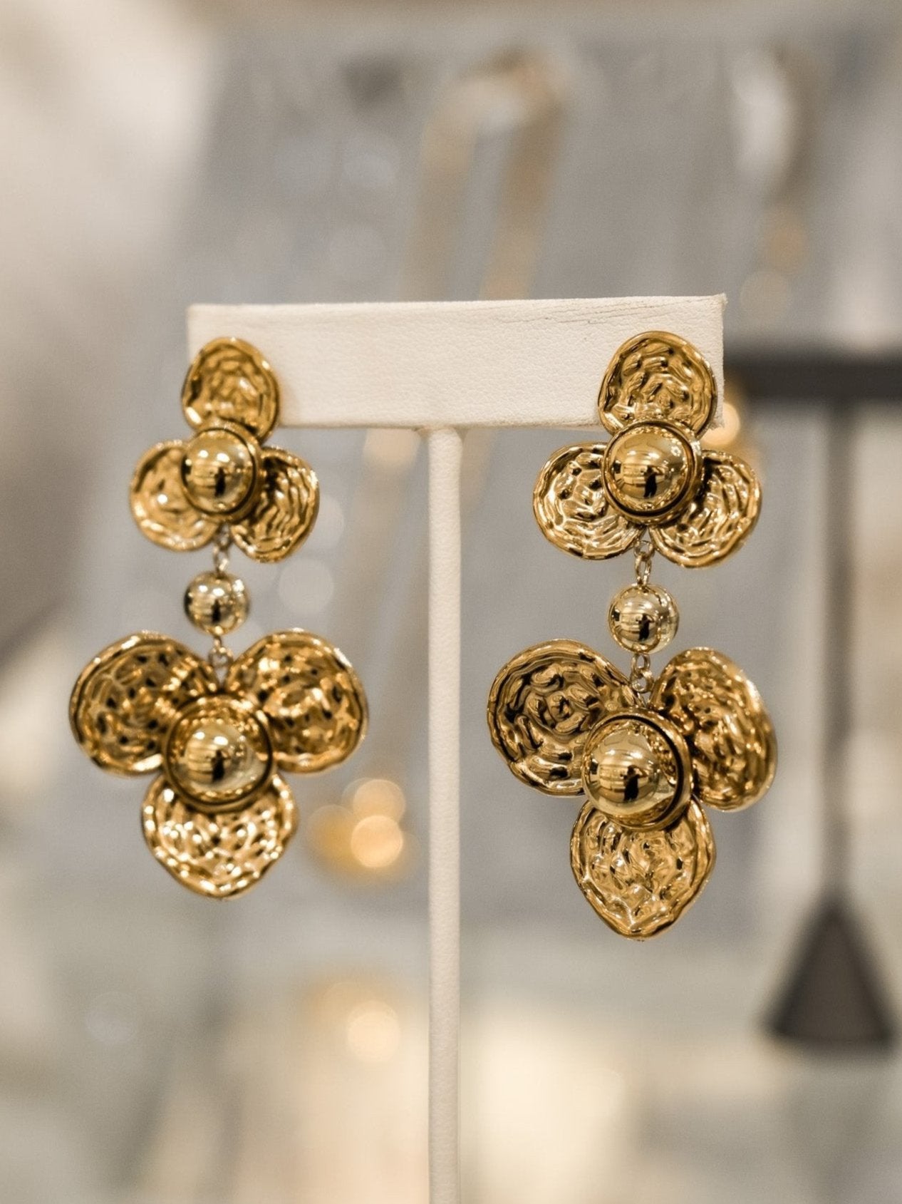 Aretes Largos Flores