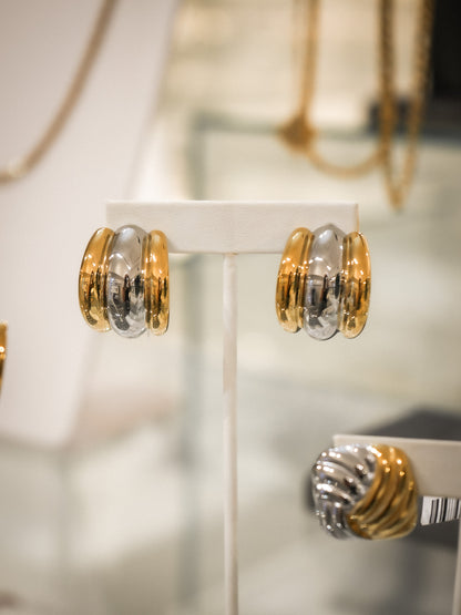 Aretes 3 Líneas Combinadas