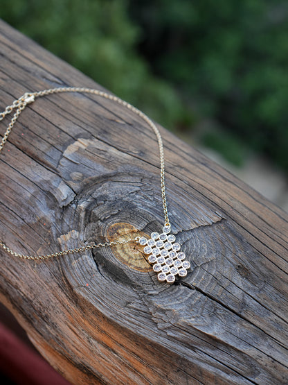 Collar Rectángulo Cristales