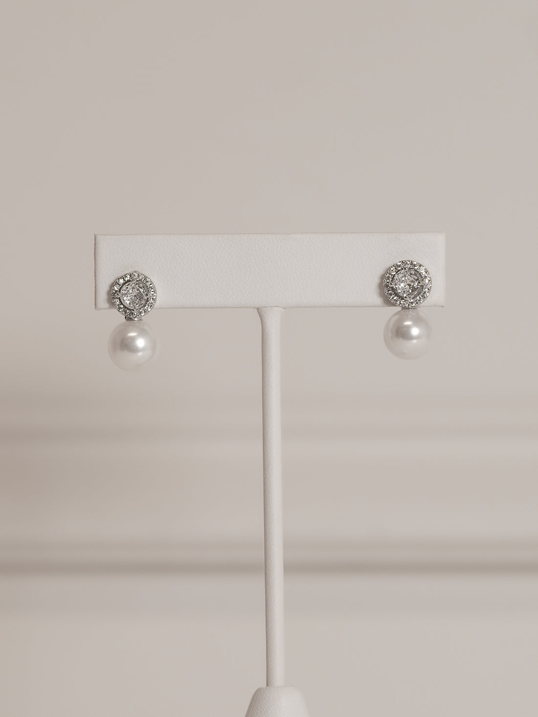 Aretes Solitario Perla
