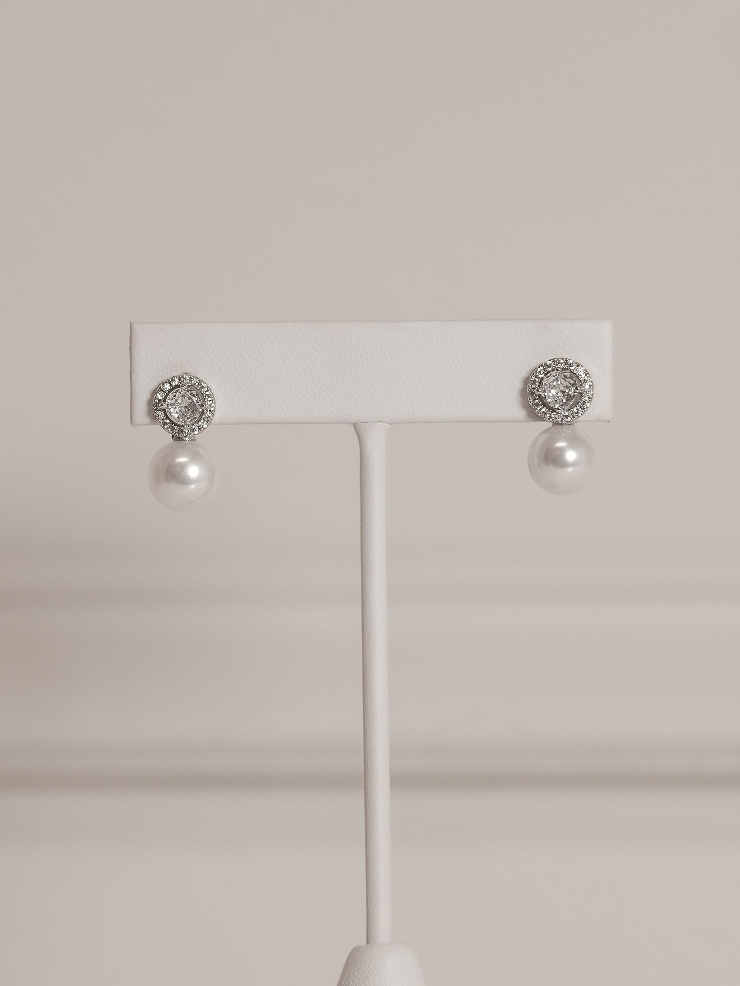 Aretes Solitario Perla