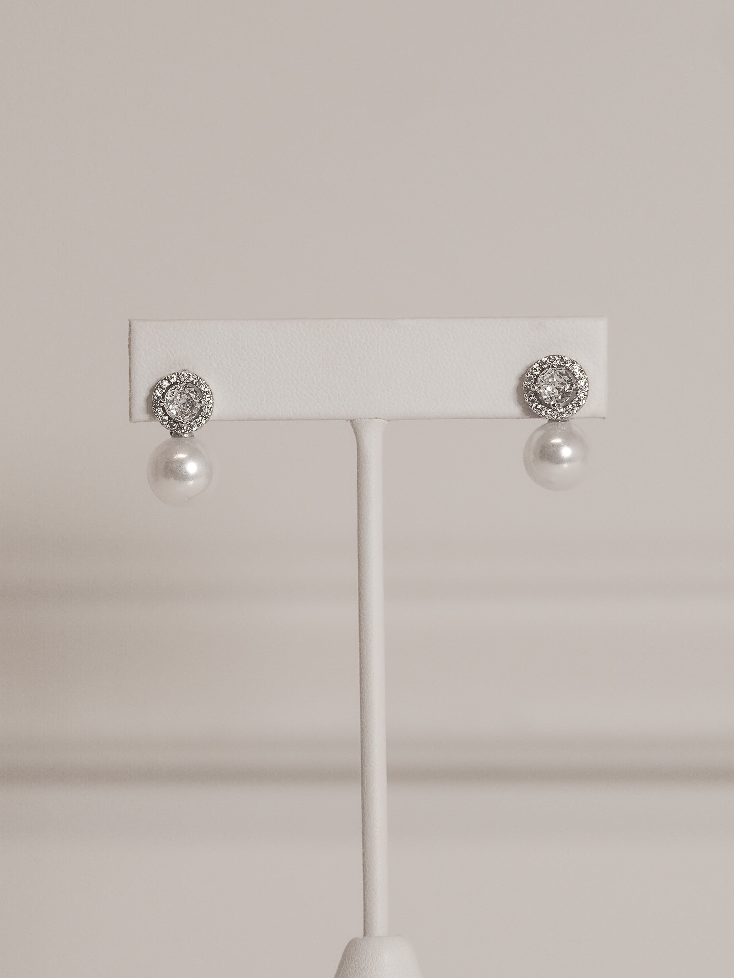 Aretes Solitario Perla
