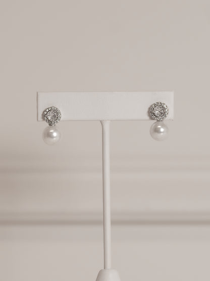 Aretes Solitario Perla