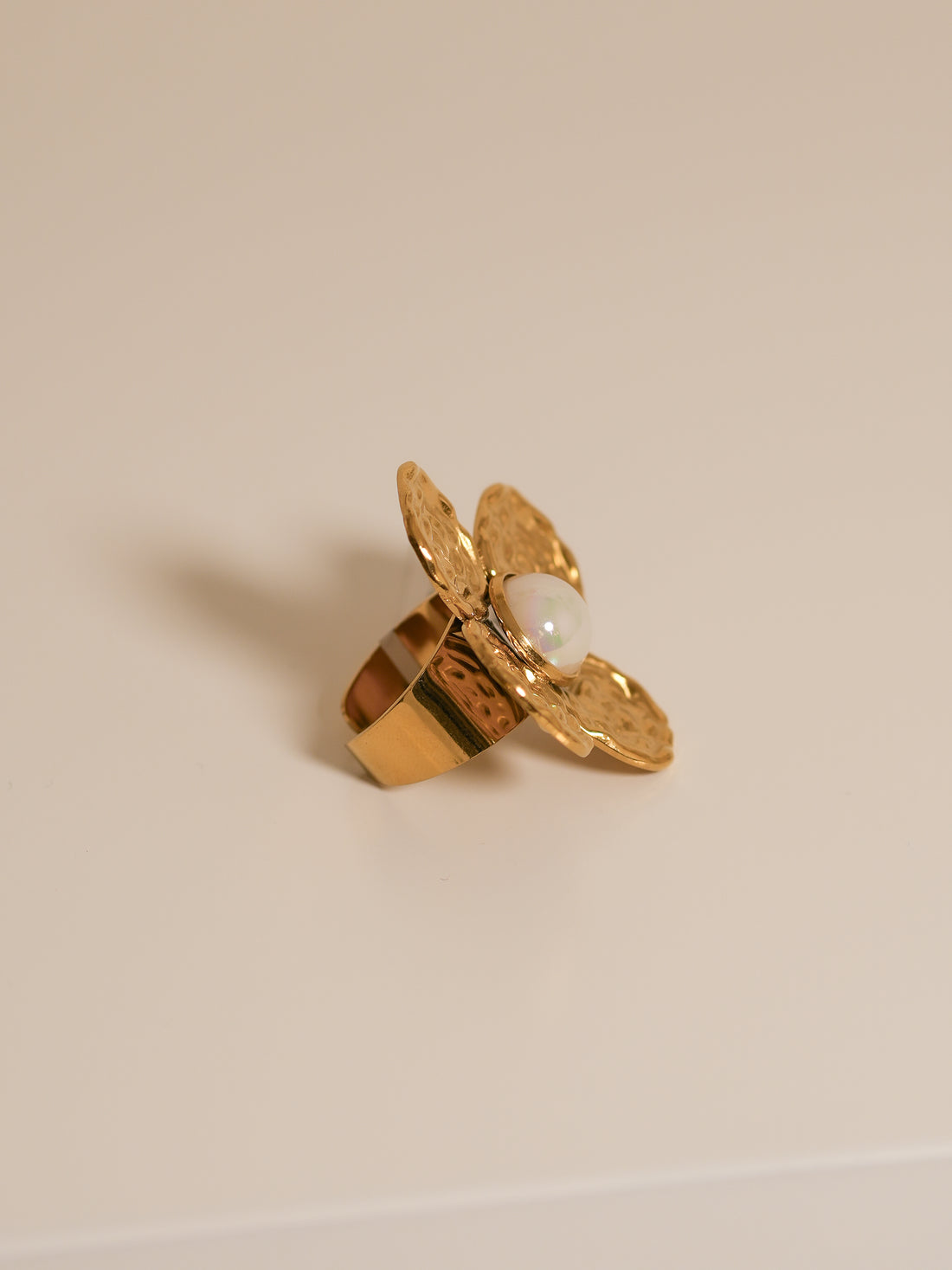 Anillo Flor Perla