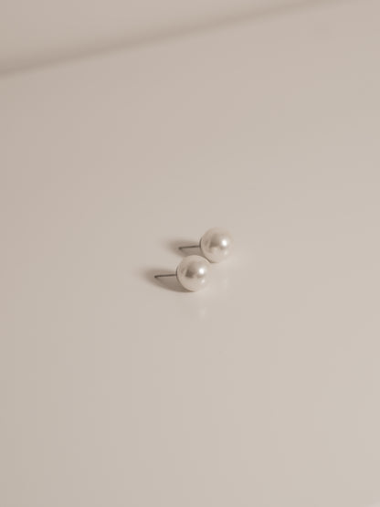 Aretes Bola Perla 12 mm