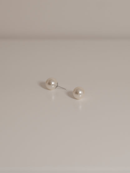 Aretes Bola Perla 12 mm