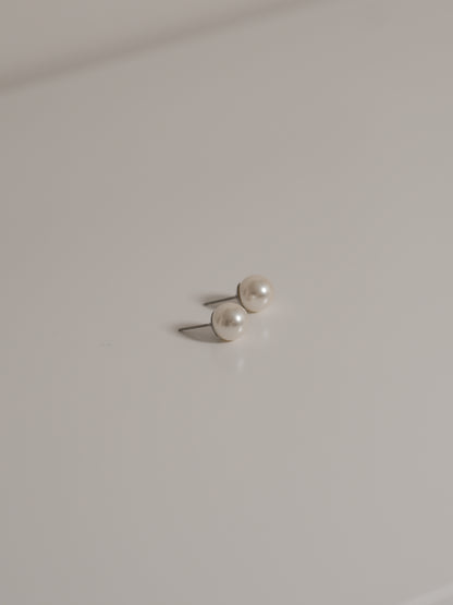 Aretes Bola Perla 10 mm