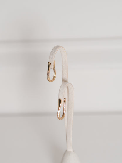 Aretes Curva Zirconias