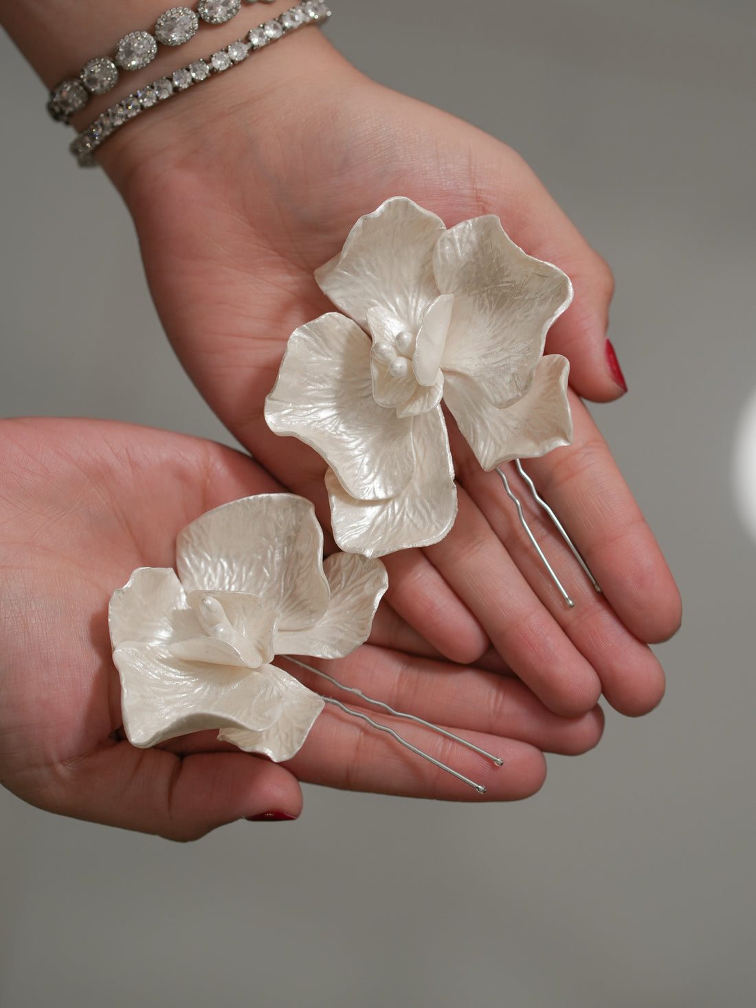 Dúo Horquillas Orquídeas - Grande