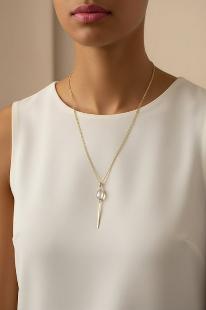 Collar Largo Gota Barra