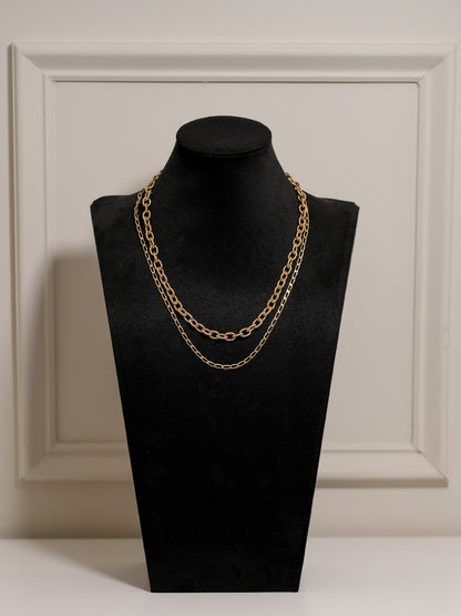 Collar Doble Eslabones Textura