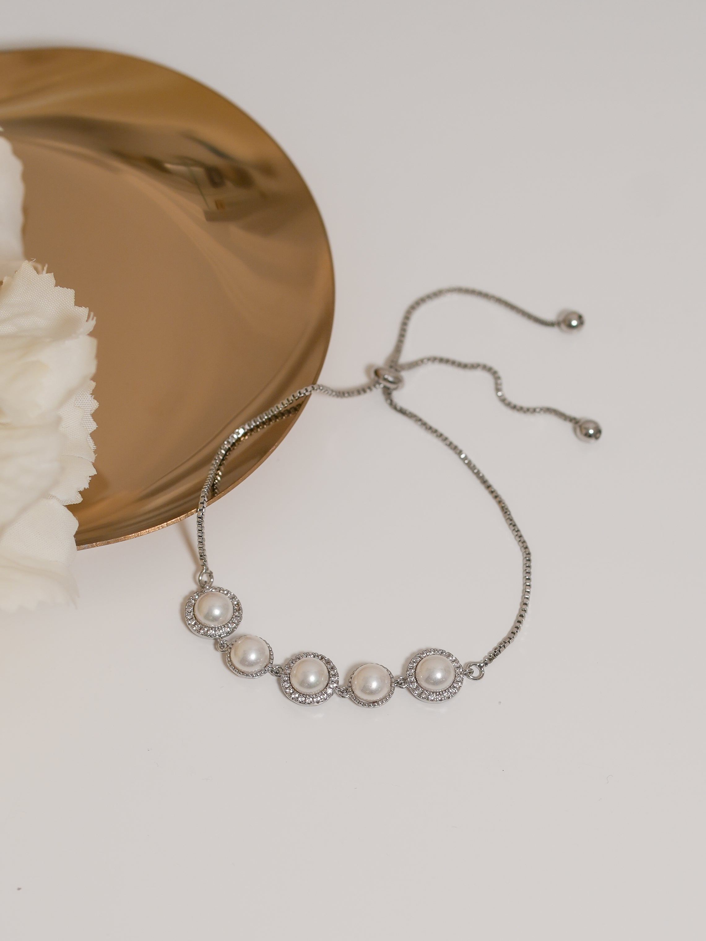 Pulsera 5 Perlas Halo