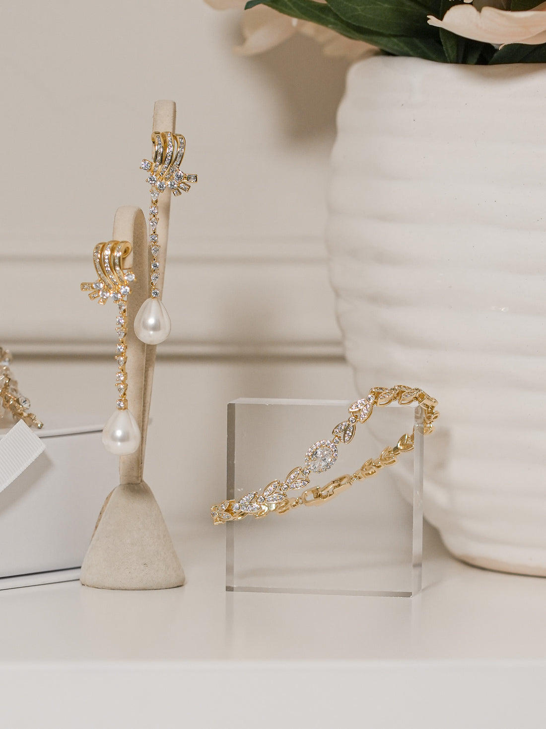 Pulsera Óvalo Hojas - Dorado