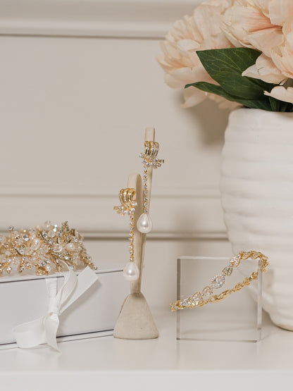 Aretes Margot Perla - Dorado