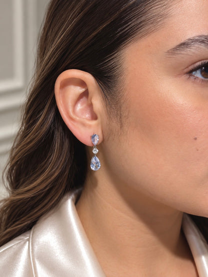 Aretes Gotas Zirconia