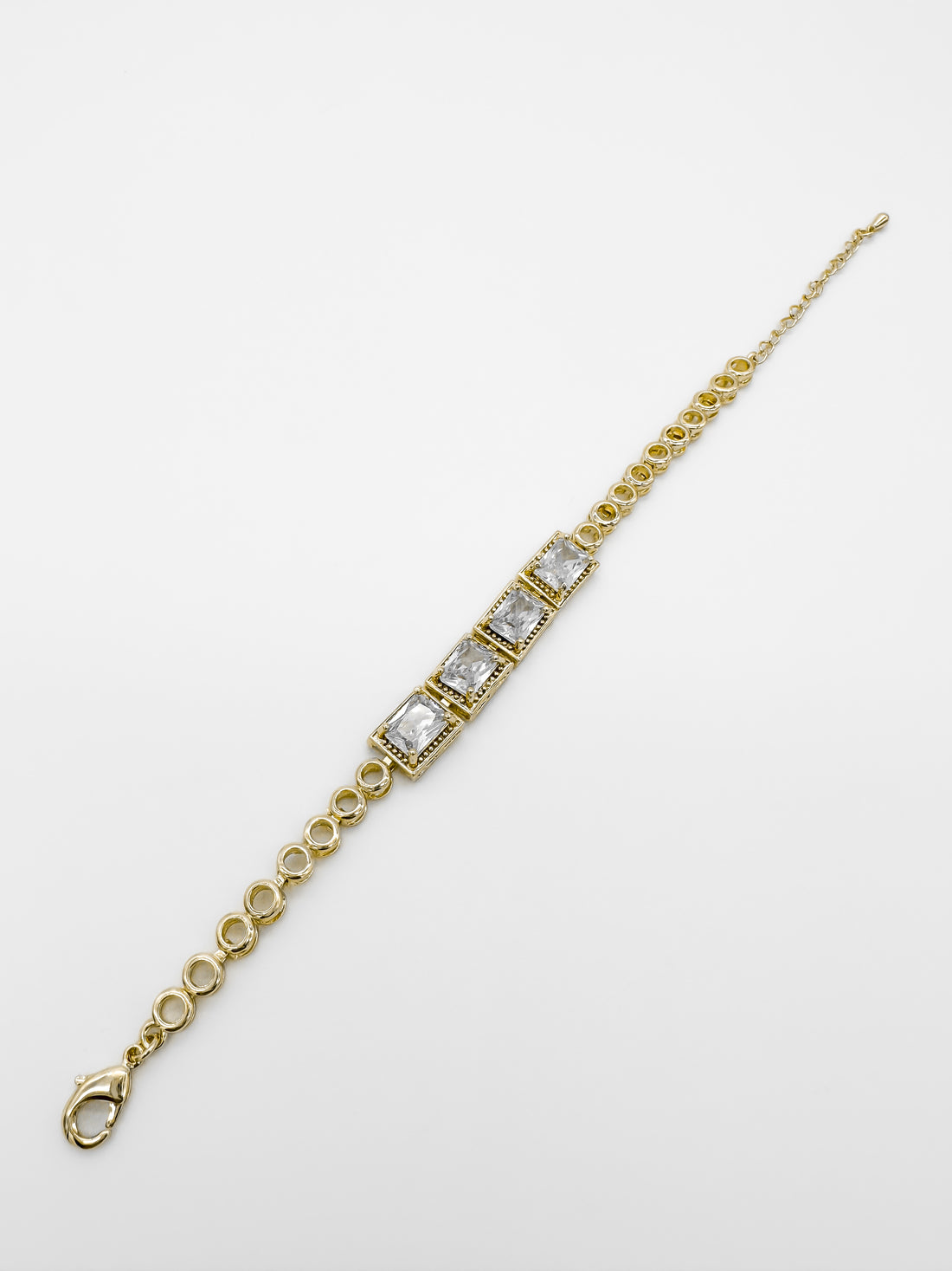 Pulsera 4 Zirconias Rectangulares