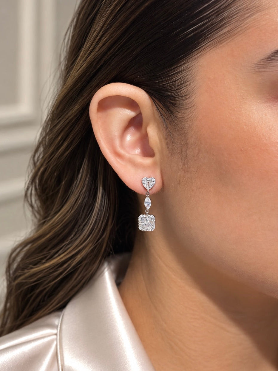 Aretes Cuadro Colgante