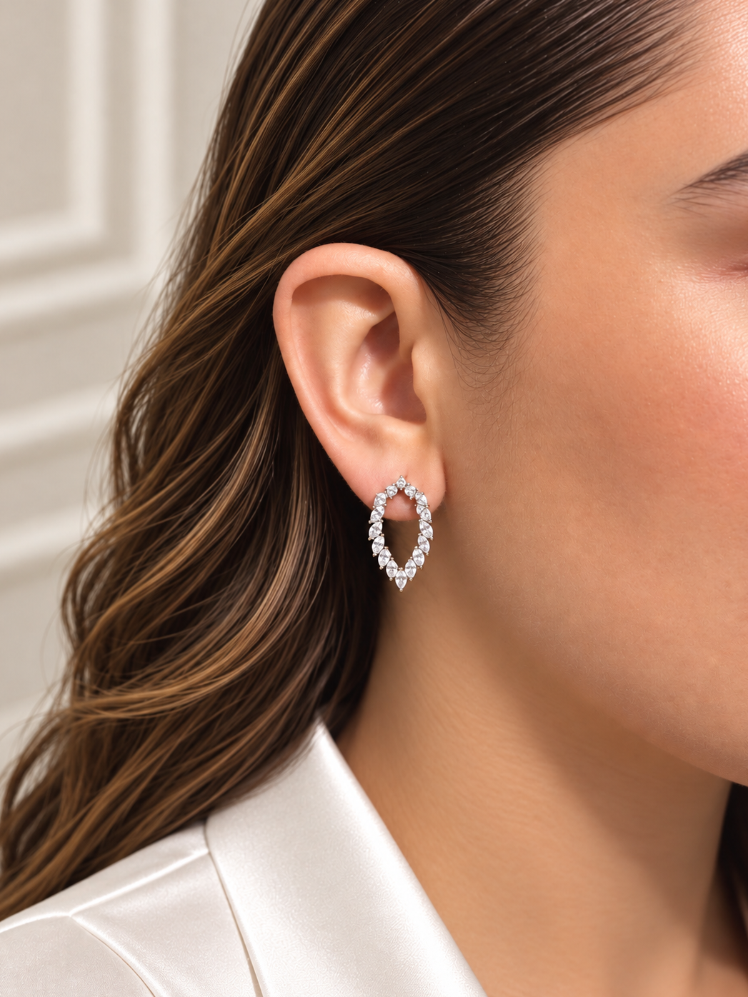 Aretes Espiga - Plateado