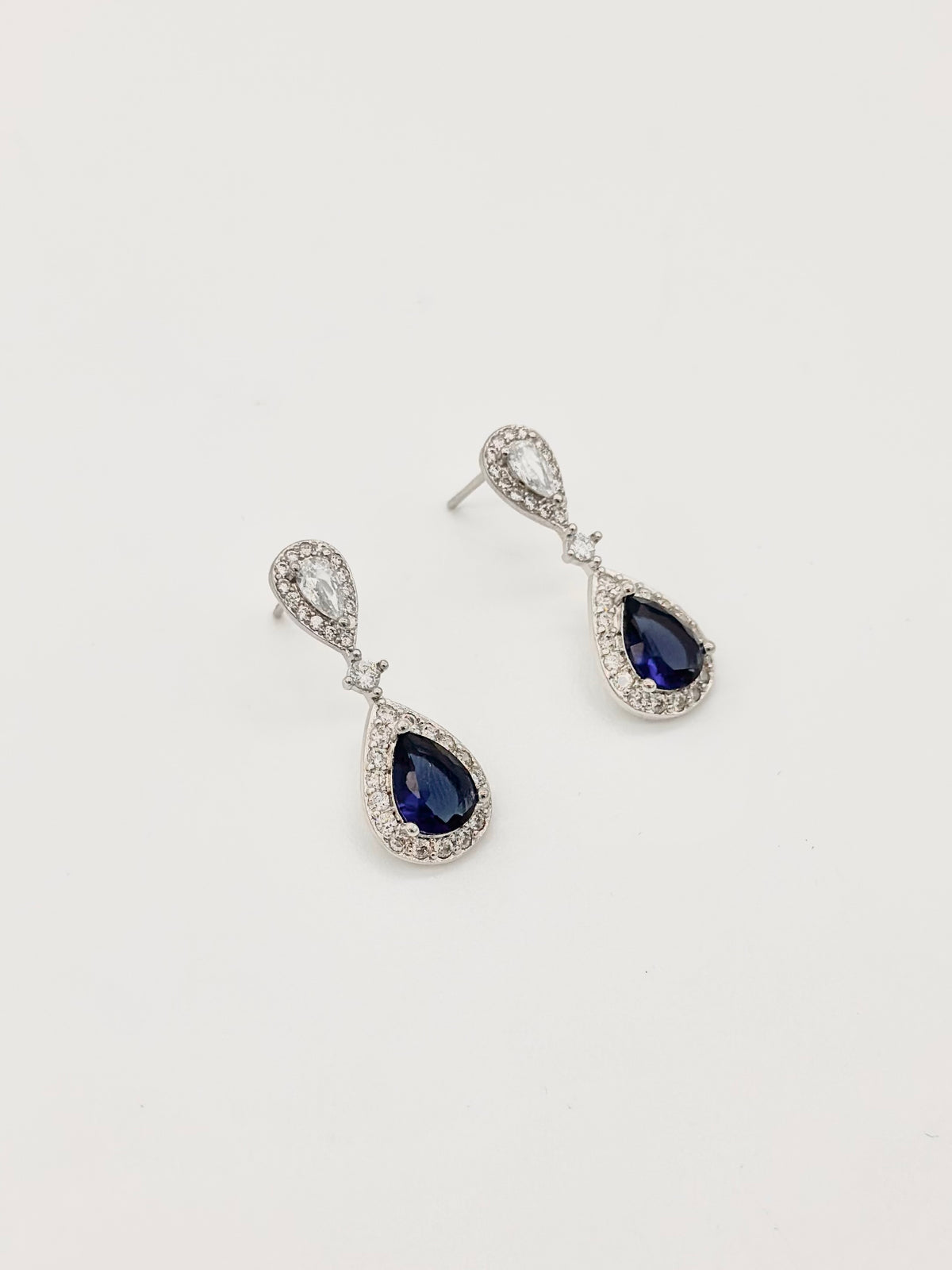 Aretes Gota Azul Halo