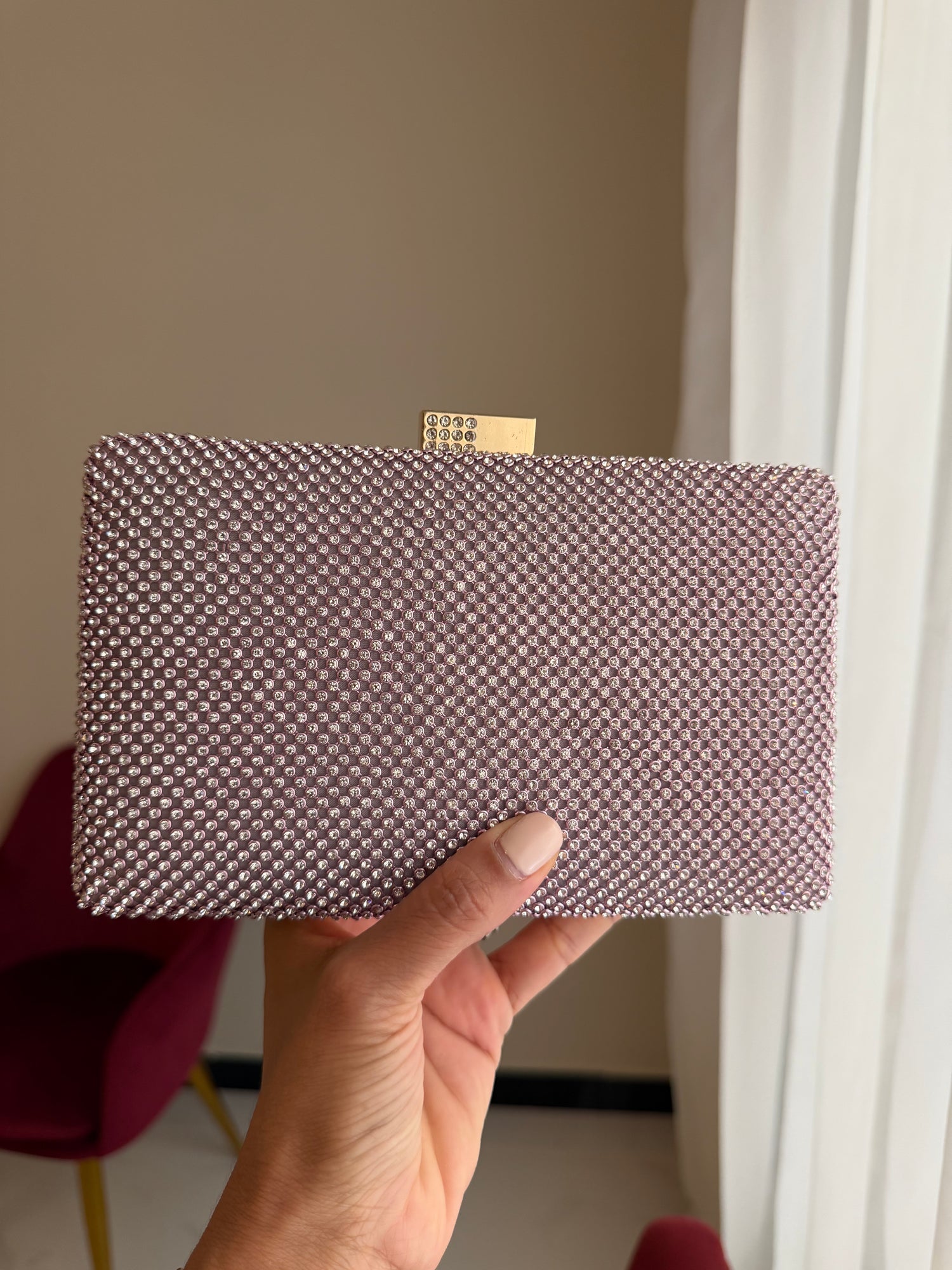 Bolso Rectangular Cristales - Rosa