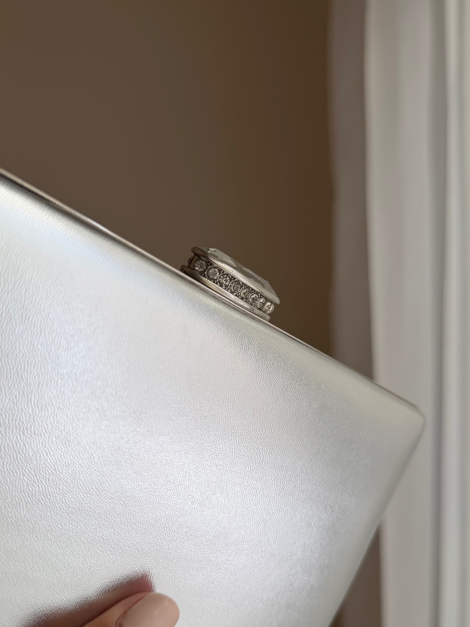 Bolso Rectangular Metálico - Plateado