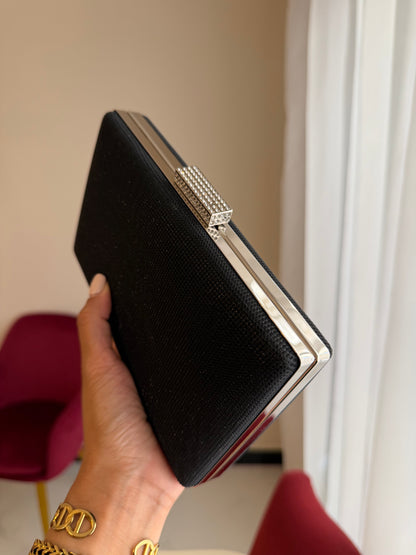 Bolso Rectangular Brillo - Negro