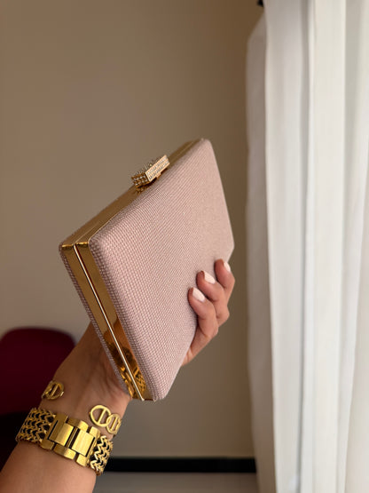 Bolso Rectangular Brillo - Oro Rosa