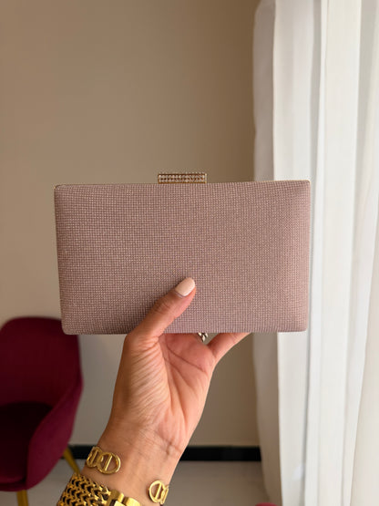 Bolso Rectangular Brillo - Oro Rosa
