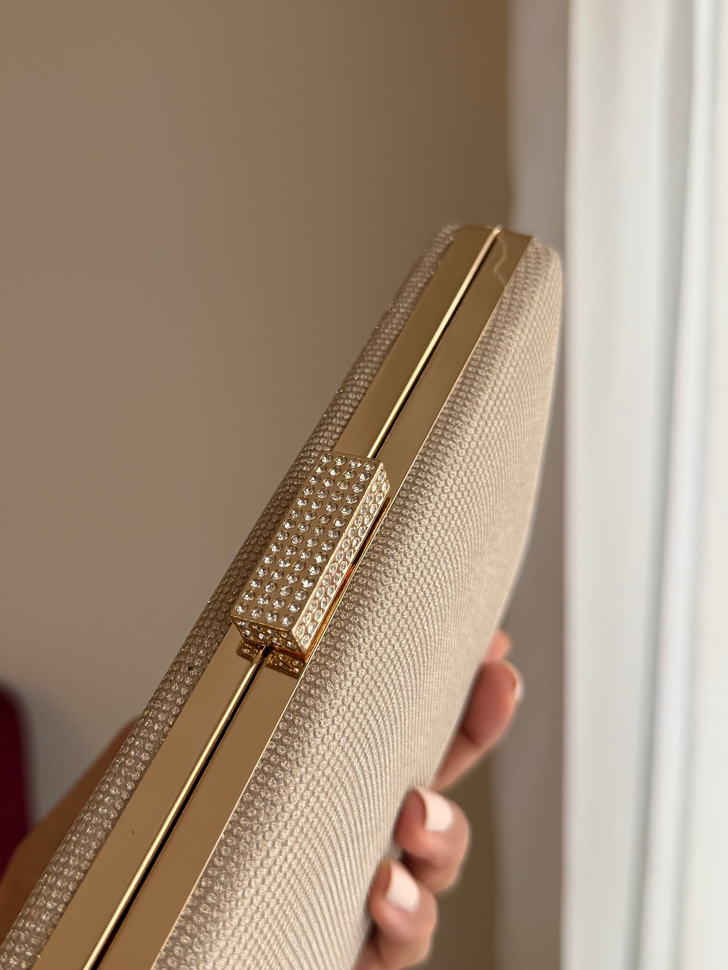 Bolso Rectangular Brillo - Dorado