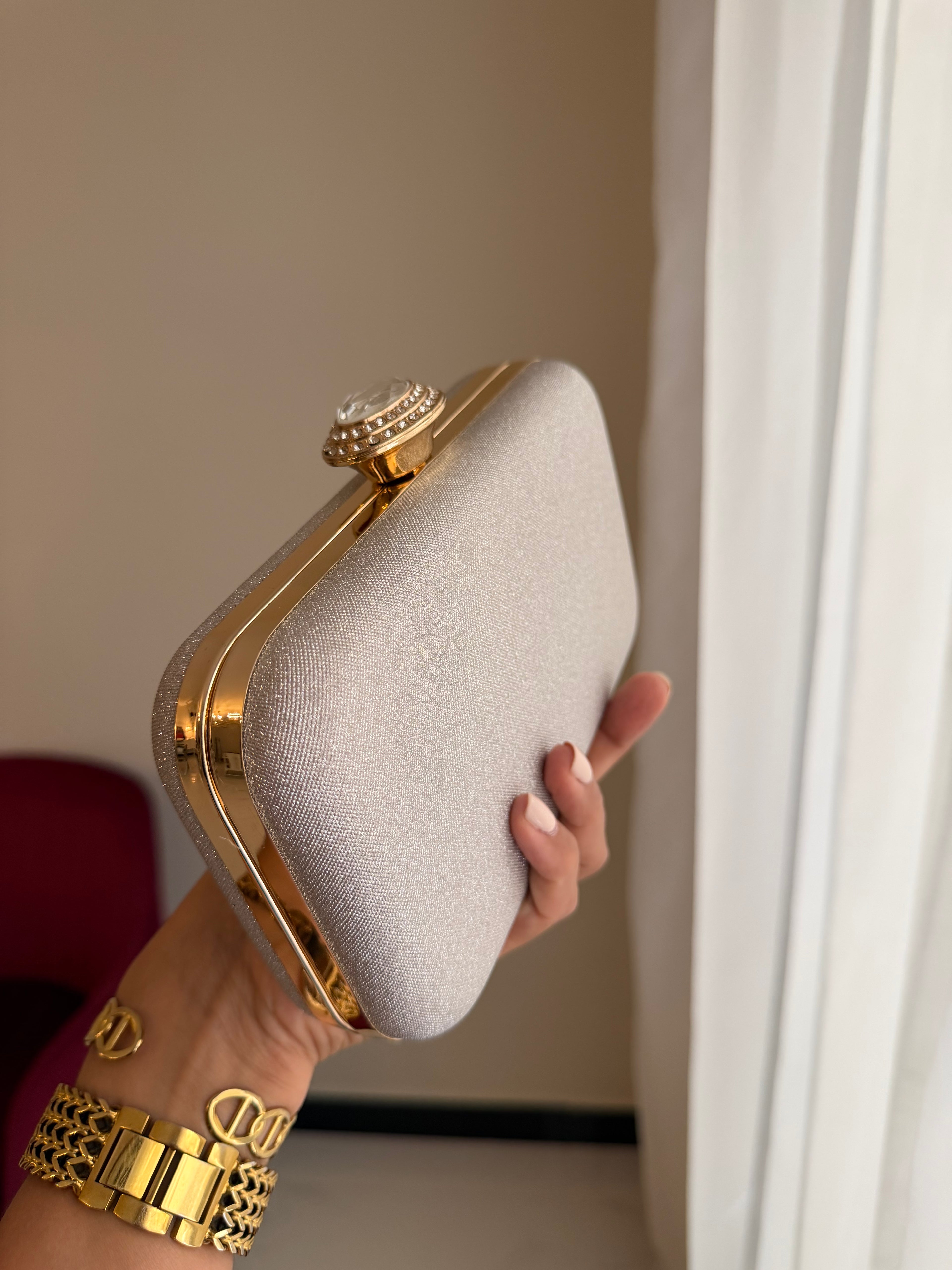 Bolso Joya Oval - Champaña