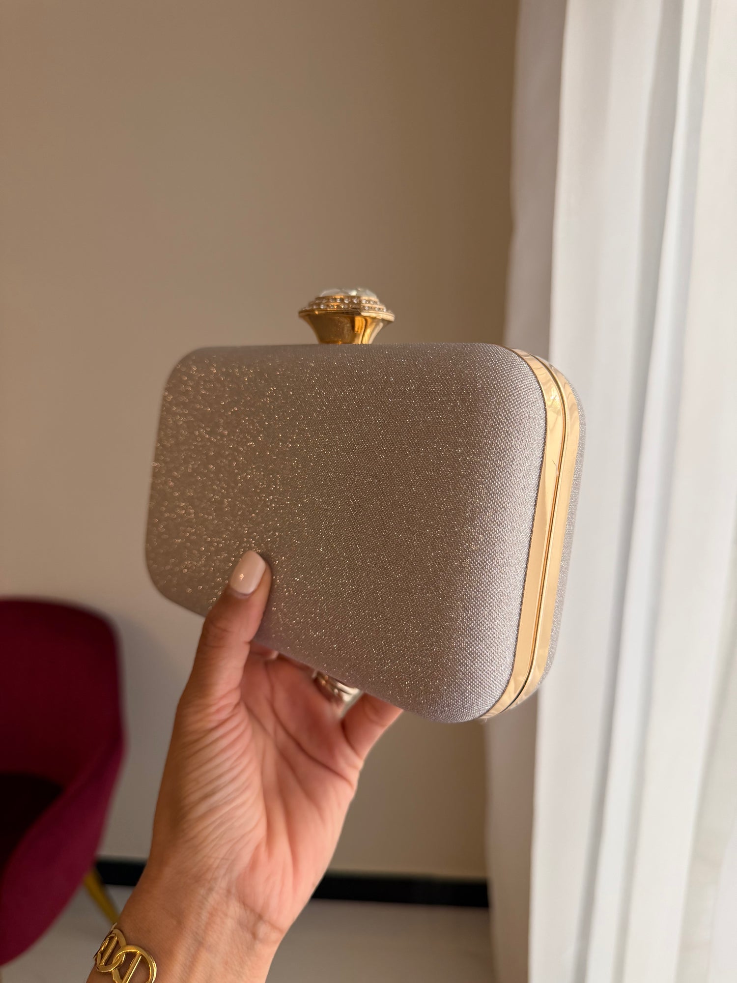 Bolso Joya Oval - Champaña