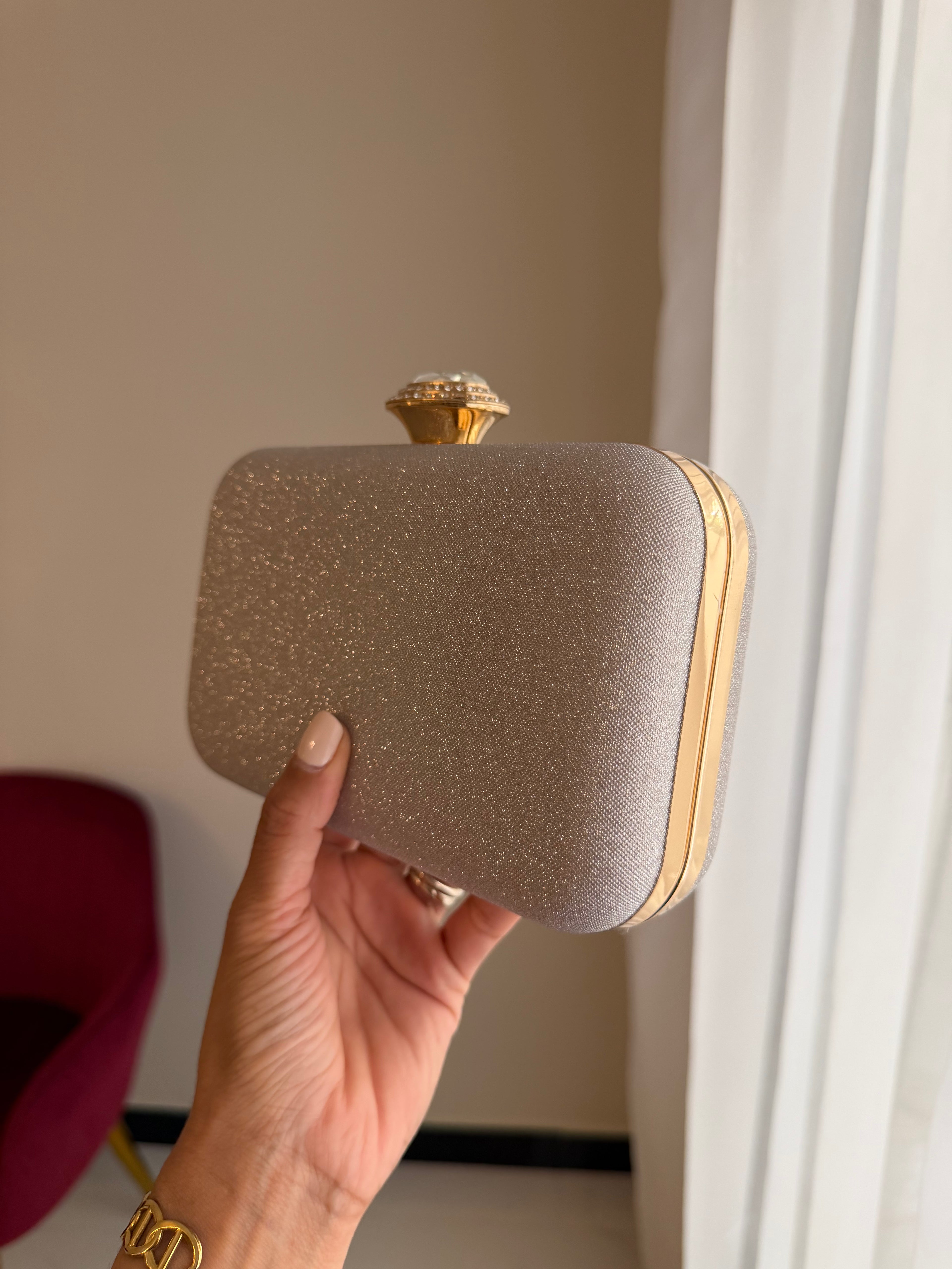 Bolso Joya Oval - Champaña