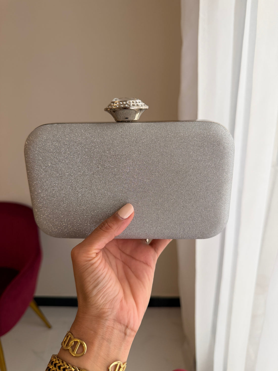 Bolso Joya Oval - Plateada