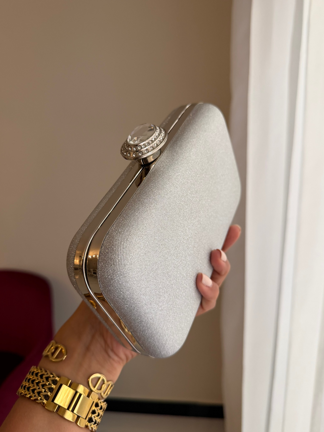 Bolso Joya Oval - Plateada