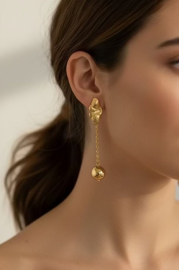 Aretes Biloba Bola