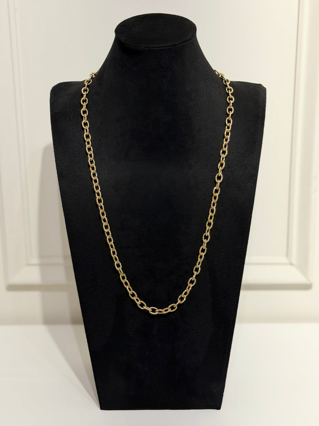 Collar Largo Ovalos Texturizado