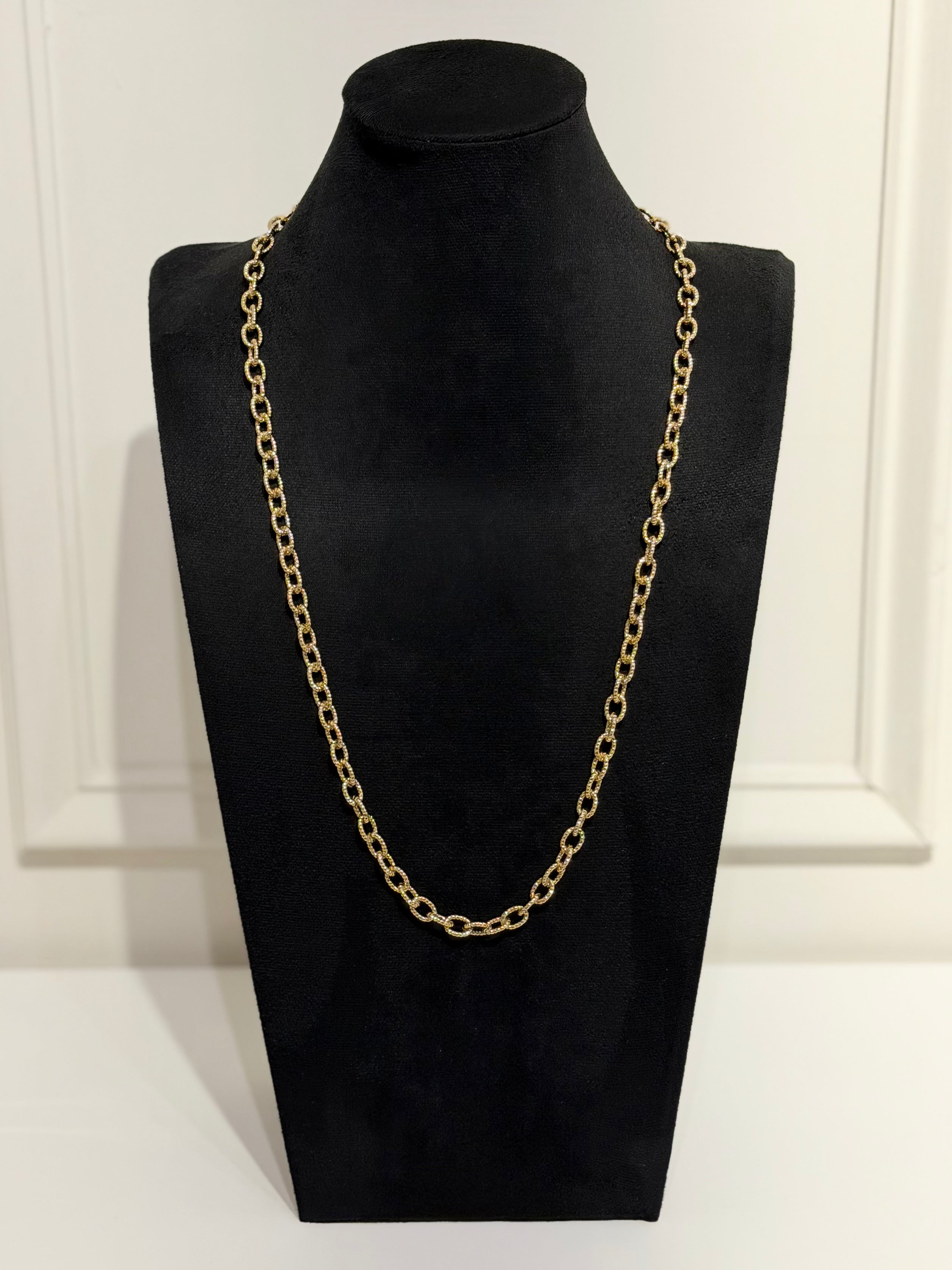 Collar Largo Ovalos Texturizado