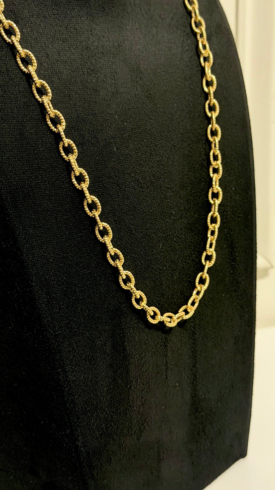 Collar Largo Ovalos Texturizado