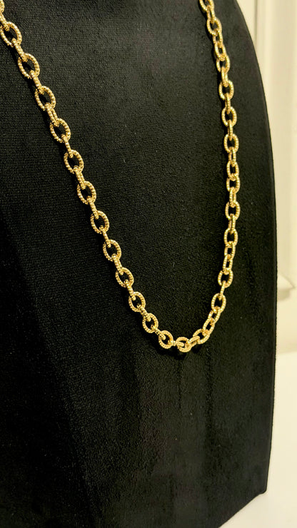 Collar Largo Ovalos Texturizado