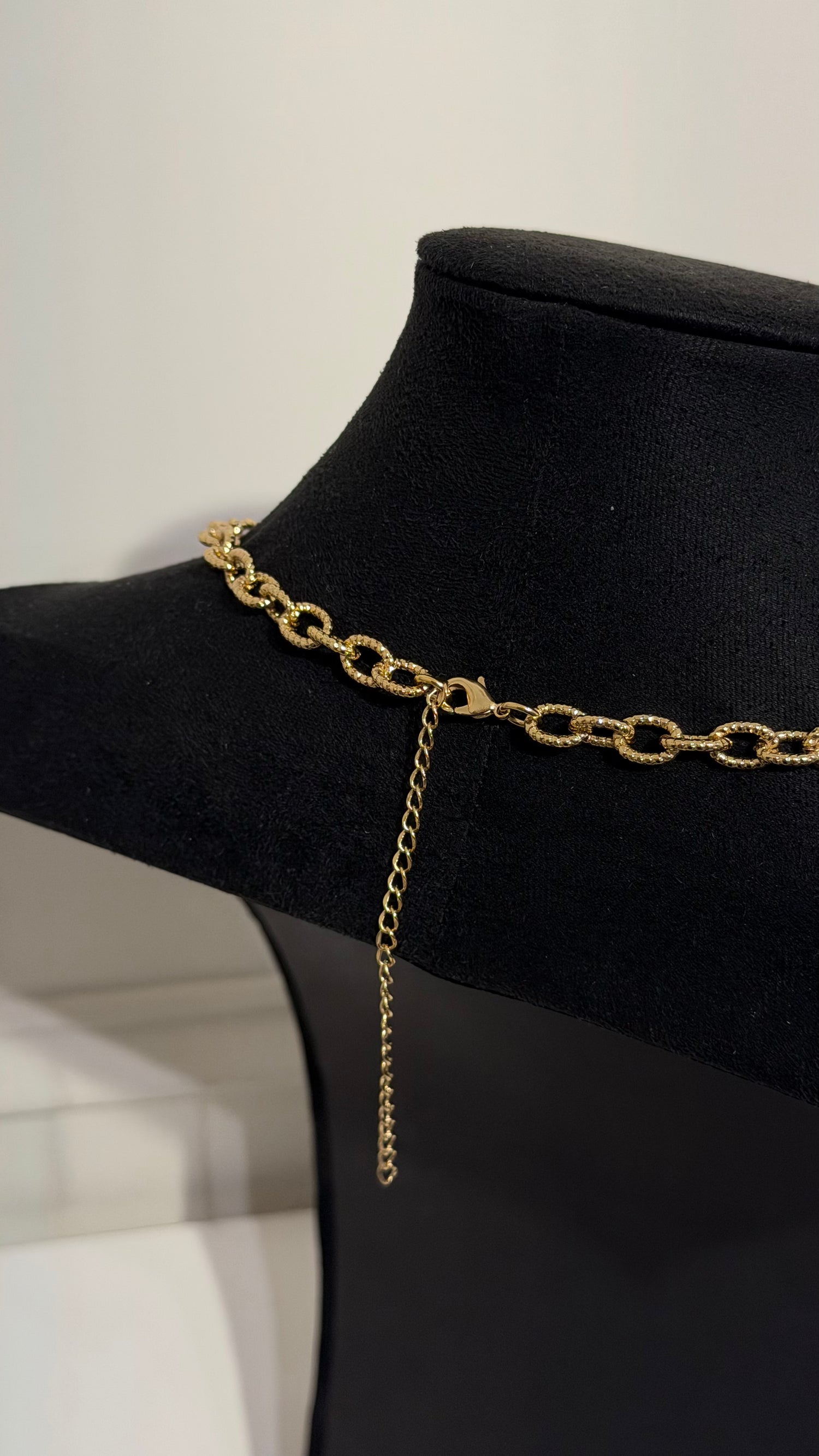 Collar Largo Ovalos Texturizado