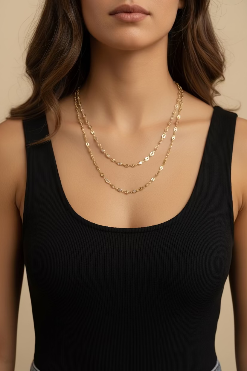 Collar Doble Capa Chanel