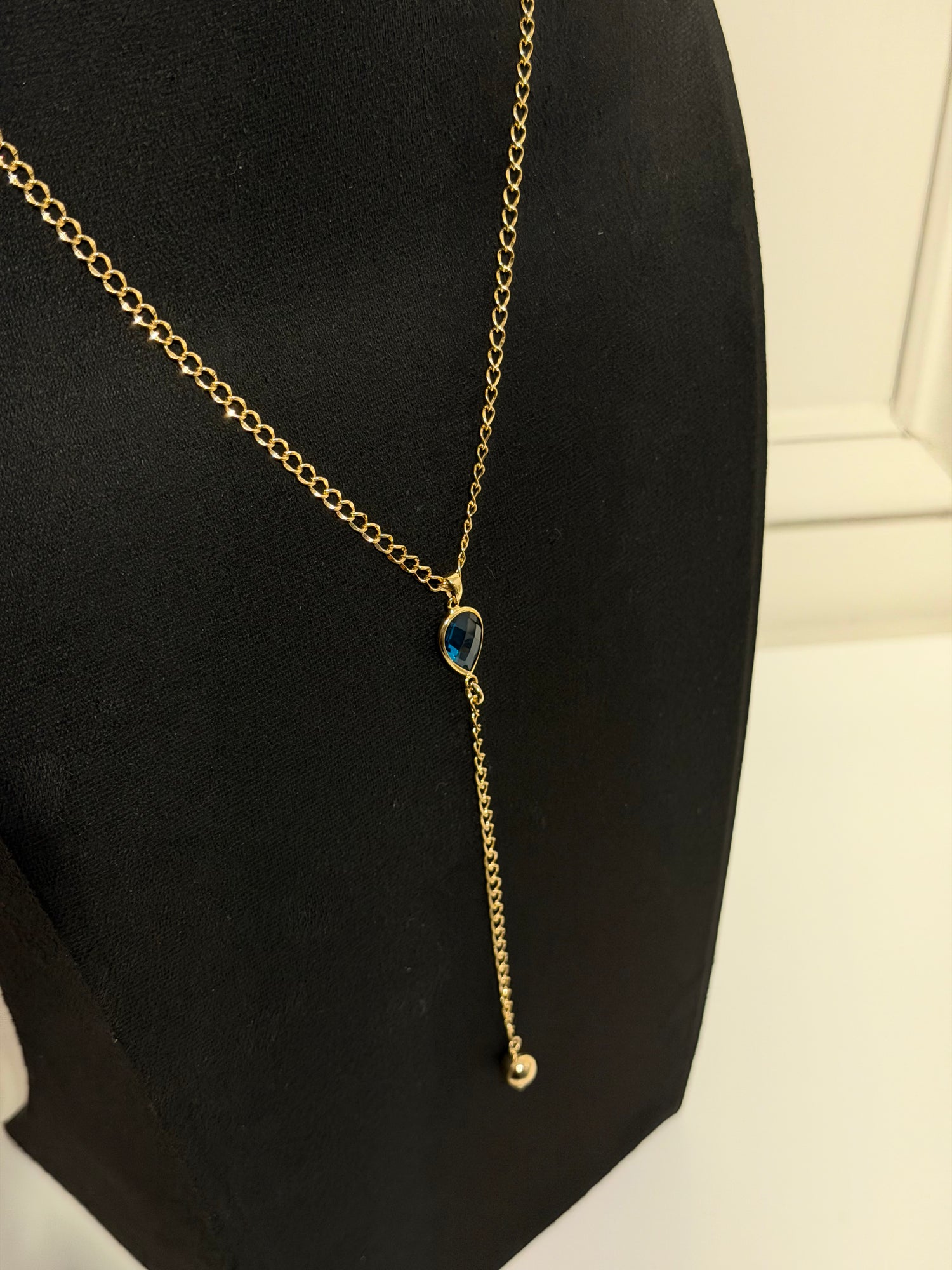 Collar Corbatín Gota Azul