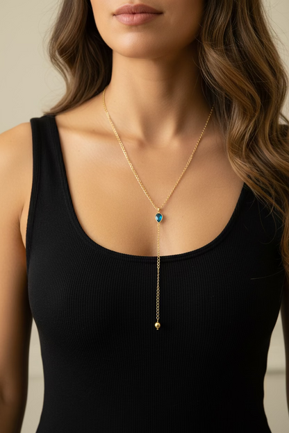 Collar Corbatín Gota Azul