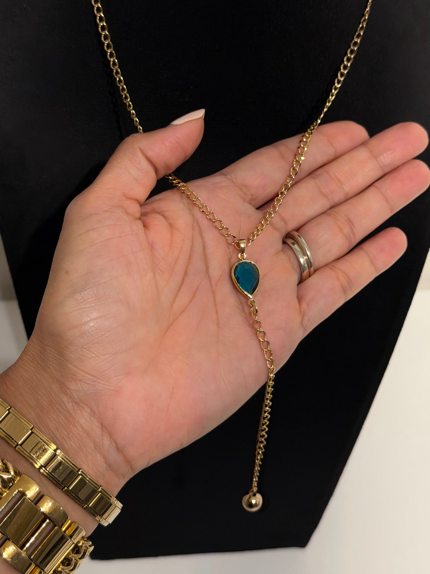 Collar Corbatín Gota Azul