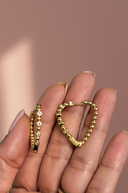 Hoops Corazón Cristales